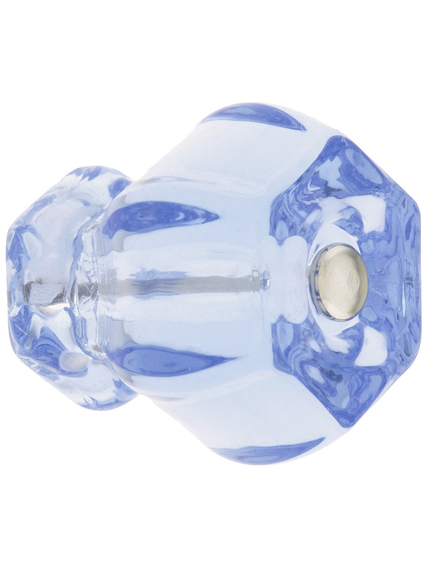Large Hexagonal Glass Knob With Nickel Bolt House of Antique Hardware